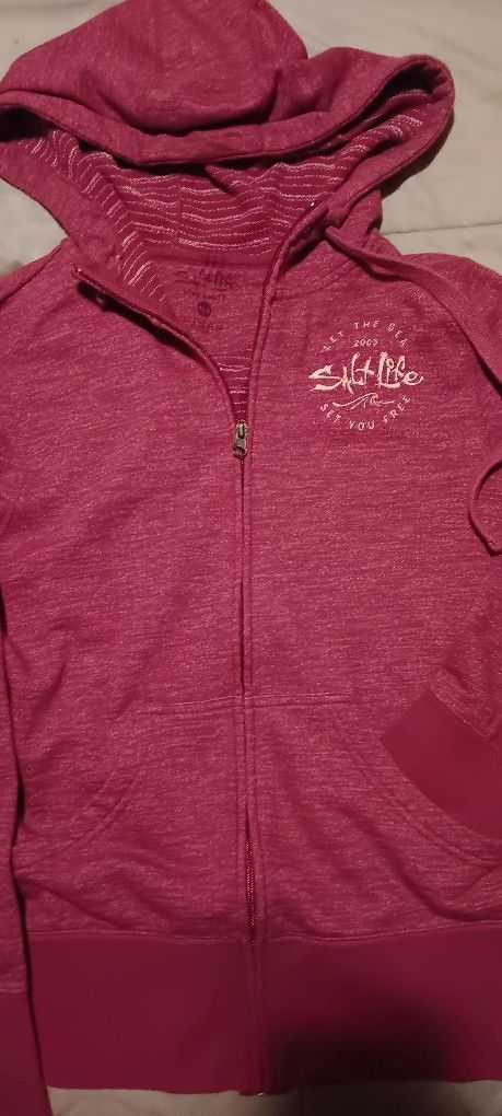 Hot Pink Zip Up Hoodie