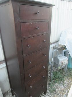Solid Wood Tall Boy Chest of Drawers