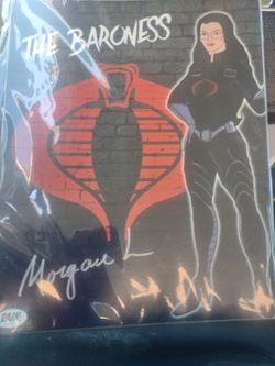 Bam authentic the baroness GI Joe signed 8x10 by the original voice for GI Joe and GI Joe movie