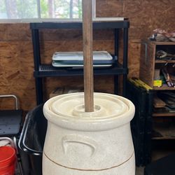 Vintage Elephant Ear Butter Churn With Lid