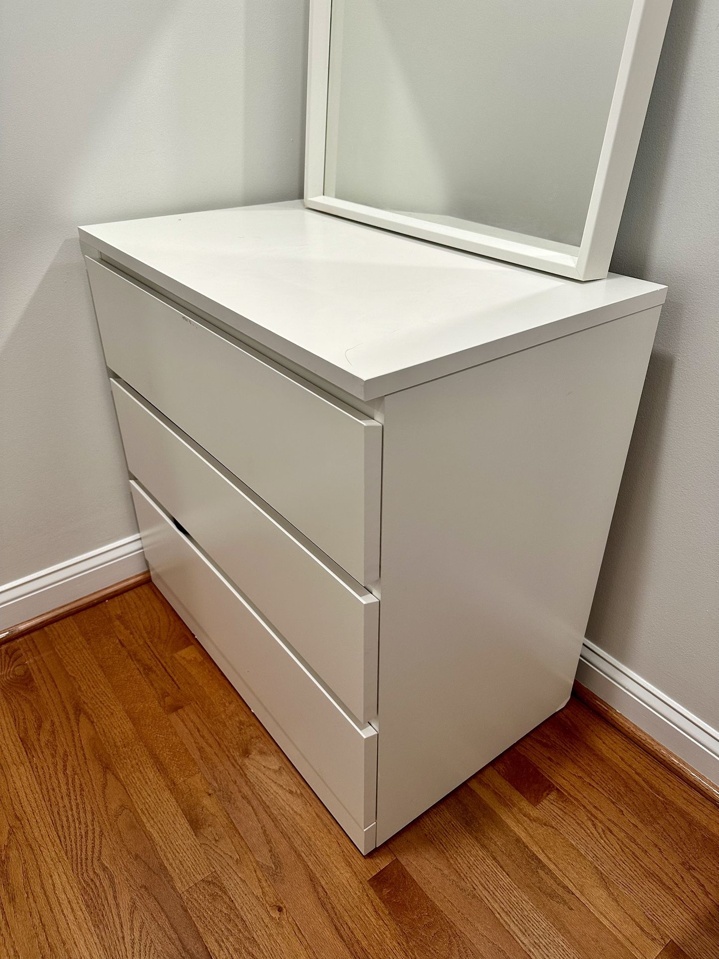 IKEA Malm Dresser with 3 Drawers, White