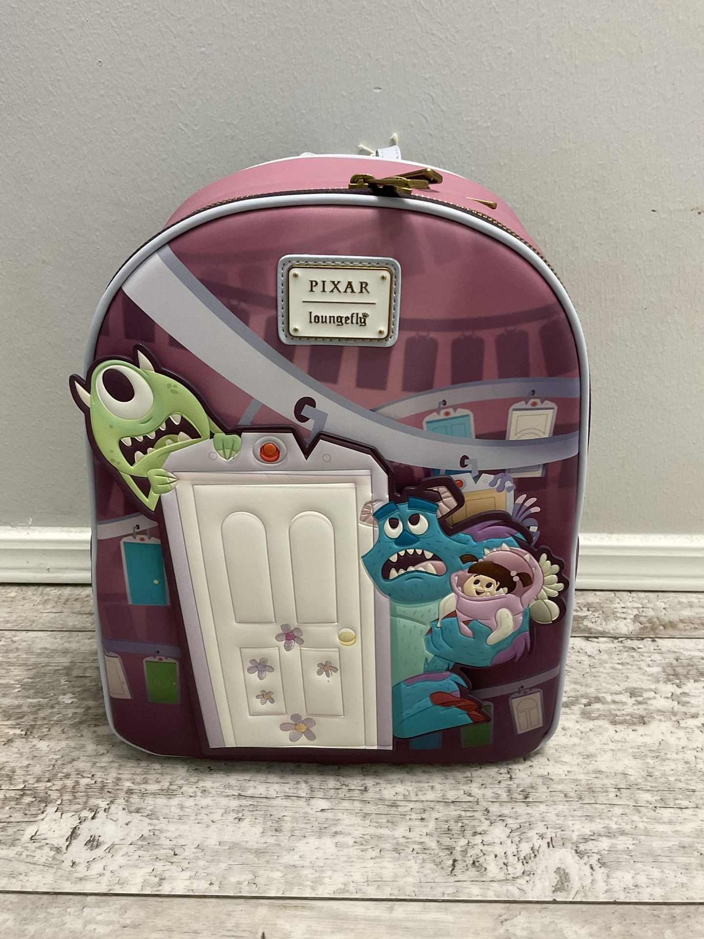 NWT Loungefly Monster Inc Sulley Door Scene Backpack