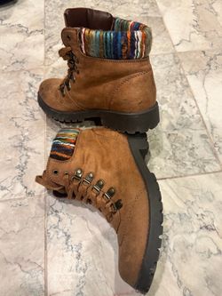 Brown Suede Lace-Up Ankle Boots