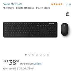Microsoft - Bluetooth Desk - Matte Black