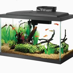 New!! Aqueon Aquarium Fish Tank Starter Kit with LED Lighting 10 Gallon Fish Tank Plus Extras!!