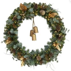 Member's Mark 48" Pre-Lit Holiday Wreath with Bells