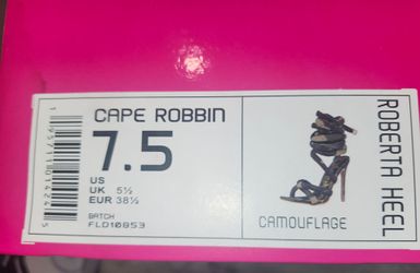 Womens Cape Robbin Roberta Camouflage Heels Size 7.5