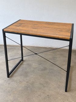 Industrial Wood Top Metal Frame Desk