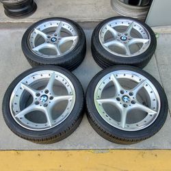 18x8.5 Staggered Bmw Bbs Style 108 Wheels & Tires