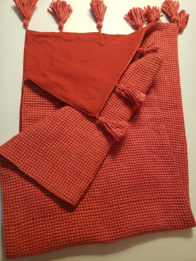 Nice Textures Table Runner With Tassles