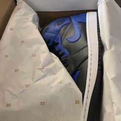 Jordan 1 Mid Royal Blue Black White Z11