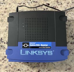 Linksys Etherfast 4-Port Switch 10/100 Wired Cable/DSL Router BEFSR41 V3