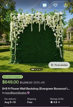 Grass/flower wall with stand