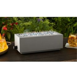 NEW Better Homes & Gardens 14" Rectangle Tabletop Burning Fire Pit 10000 BTU