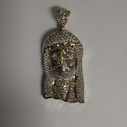 10k JESUS Face Pendant