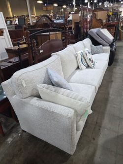 Pair of Century Furniture Bouclé Down-Blend Loveseats (Matching Set) EXCELLENT!