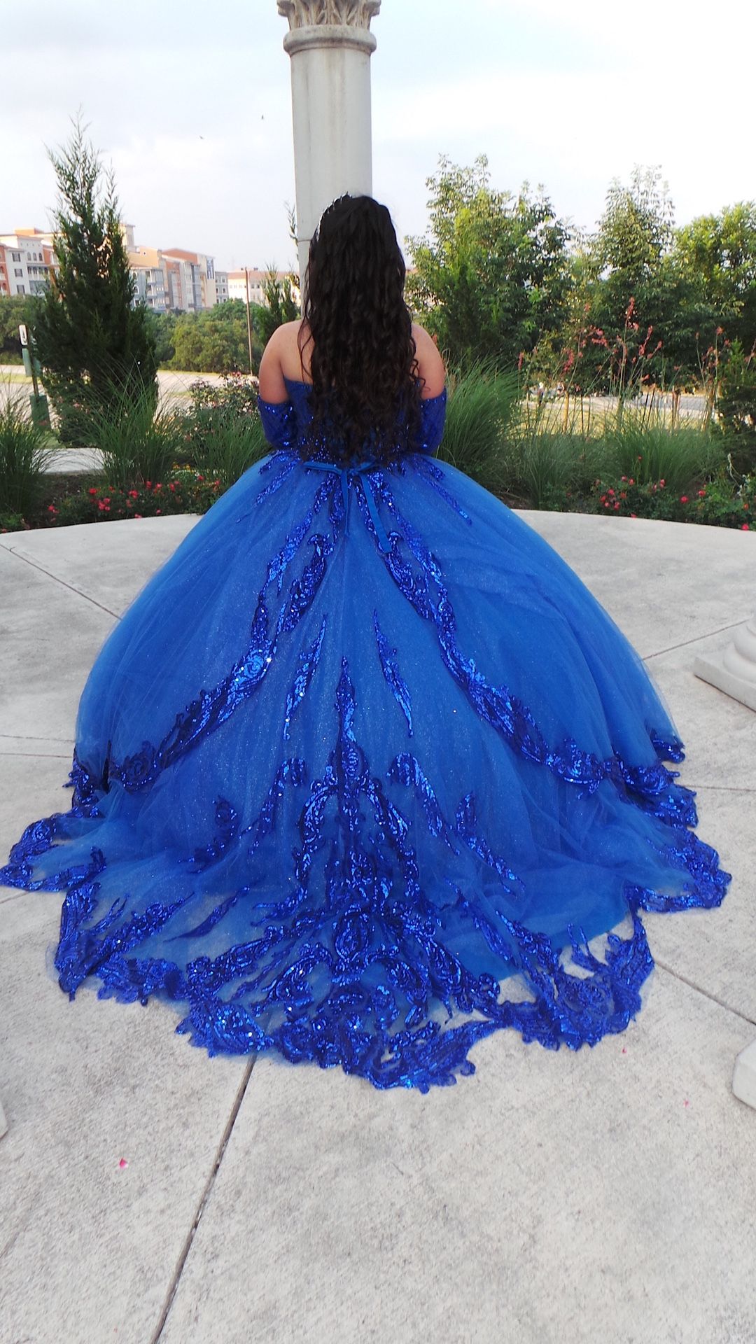 blue cheese dressing and pregnancy Quinceanera Royal Blue & Gold Thank You Card – Editable Instant Download main image 0