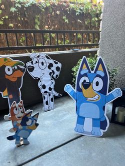 💙 Bluey Birthday Party Decorations – 6 Large Cutouts – $60