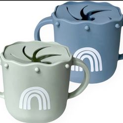 *NEW IN BOX*Snack Cups for Toddlers Set of 2 - Spill Proof