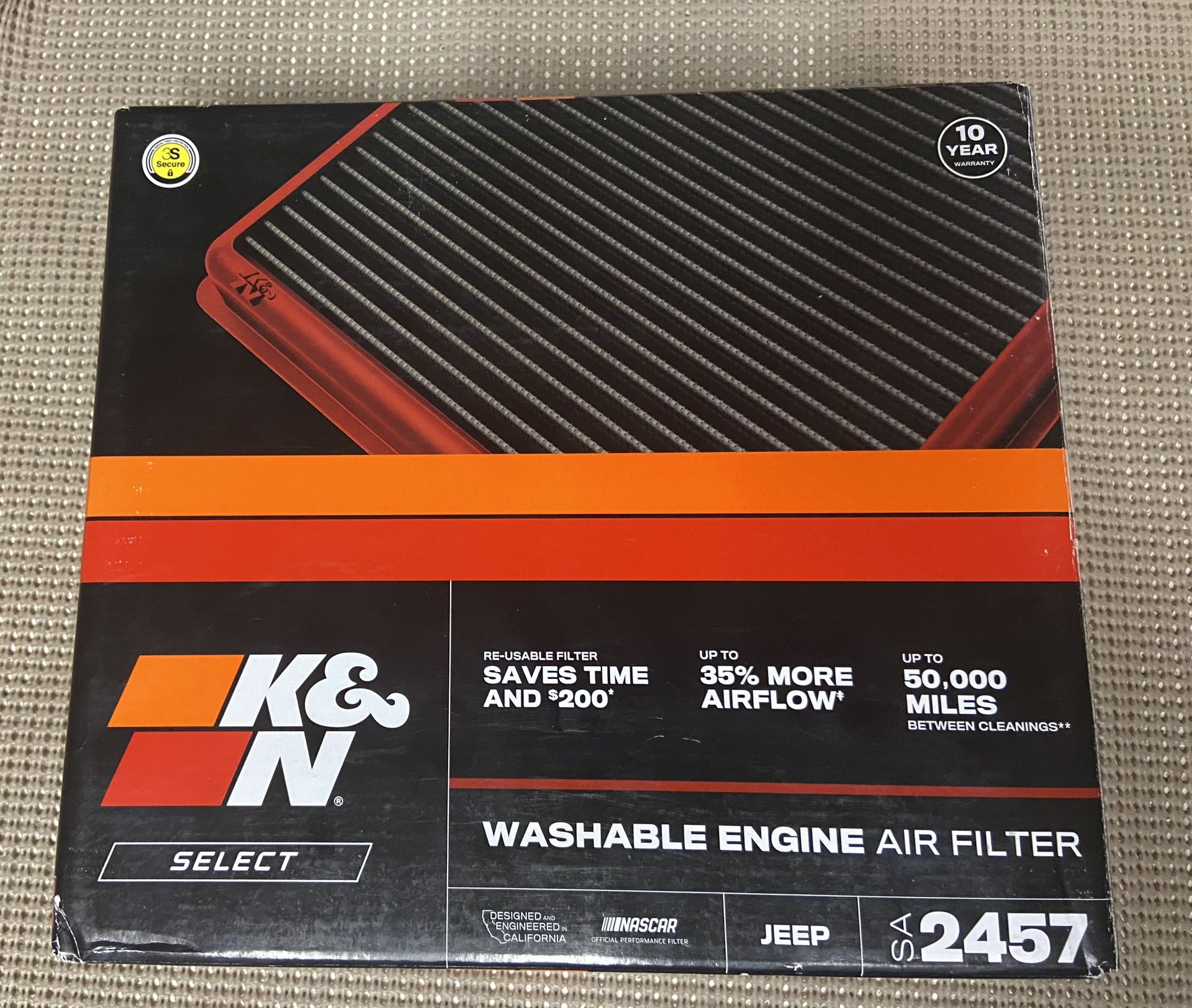 K&N Air Filter Sa 2457 Jeep /Dodge