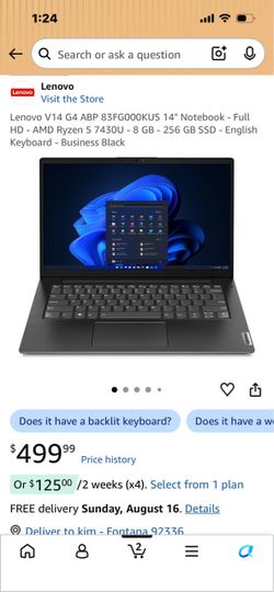 Lenova 14 inch laptop new