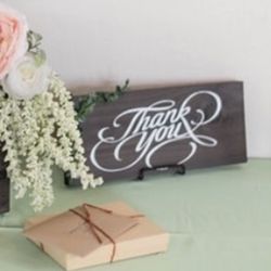 Wooden Thank You Sign