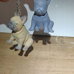 Puppy Frenchie Custom Keychain