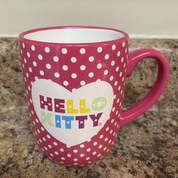 Hello Kitty Pink With White Polka Dots Coffee Mug Tea Cup Sanrio