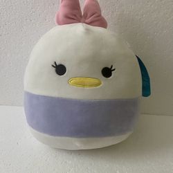 Disney Squishmallows Kellytoy 8" Inch Daisy Duck  Plush Toyed New with Tags