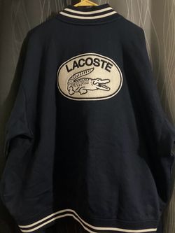 Lacoste Navy Varsity Sweatshirt Jacket $85