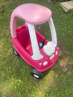Kids coupe car pink ride toy car