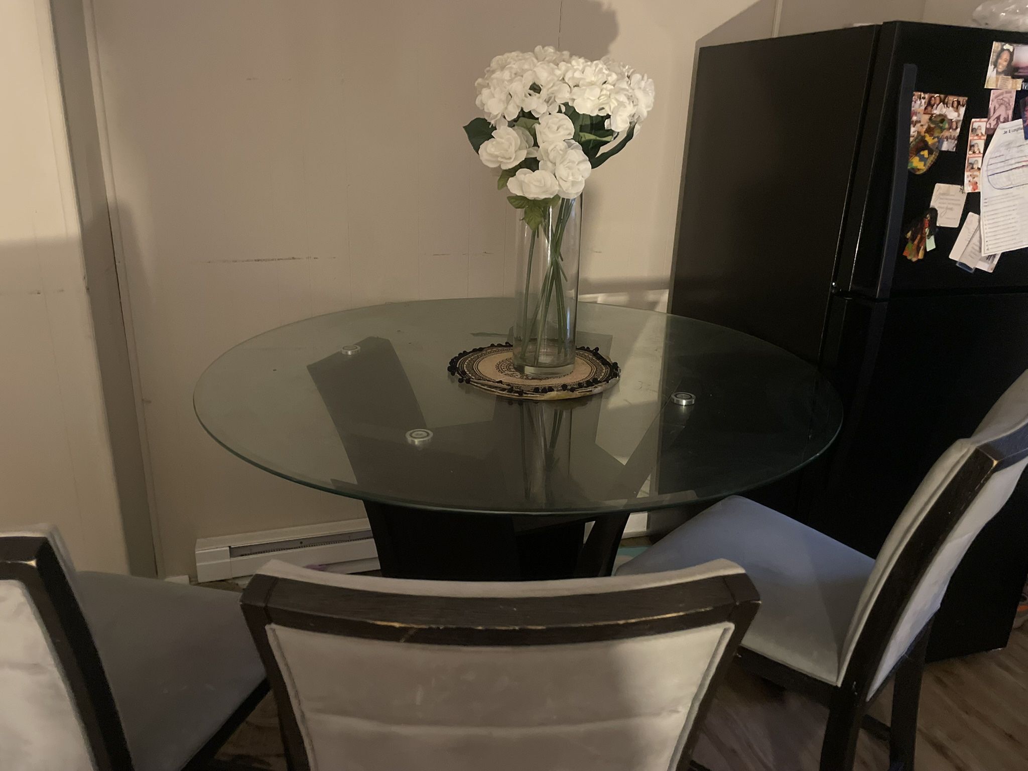 BEAUTIFUL TALL GREY DINING SET 4 Chairs