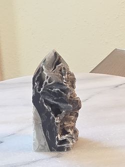 3.5" Approximately Sparkling Druzy Sphalerite Tower Quartz Crystal