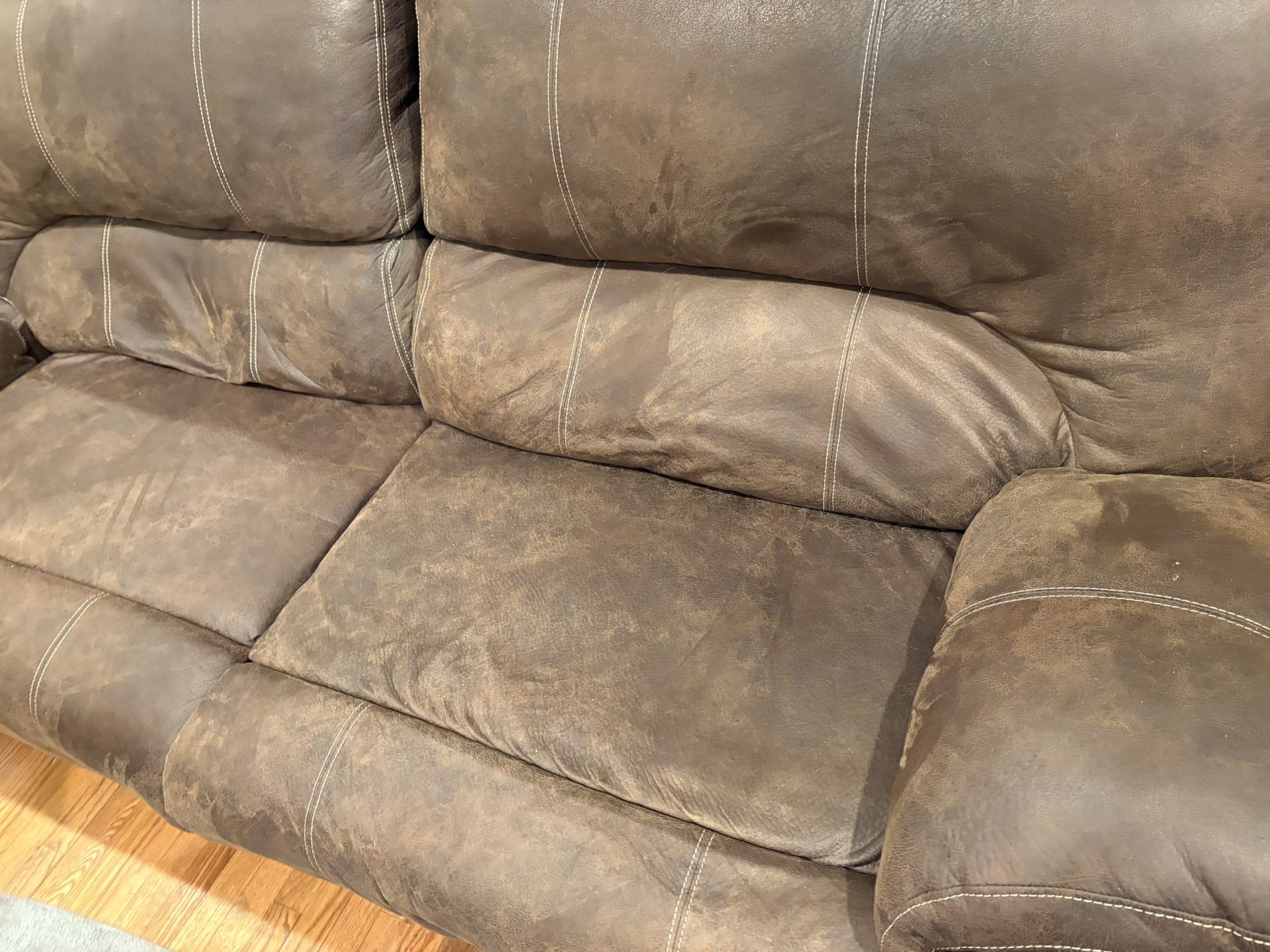 Brown Couches Manual Recliner 