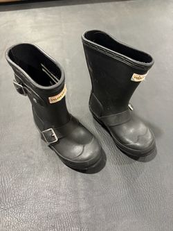 Hunter Kids Black Rubber Rain Boots