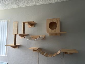 Wall-Mounted Cat Shelf Play Set