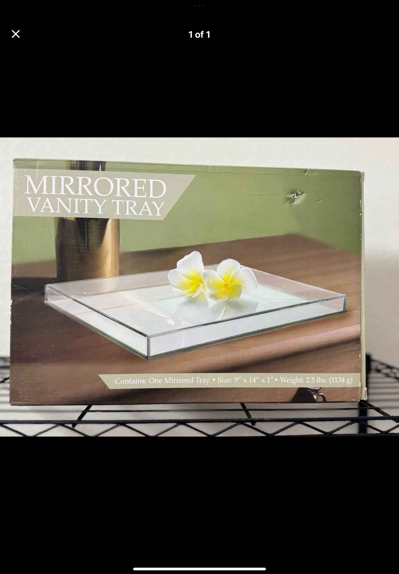 Mirrored Vanity Tray Dimensions in the picture  2 left in stock