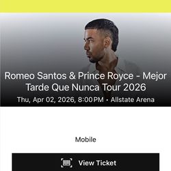 Romeo Santos And Prince Royce Ticket For Their April 2nd Concert