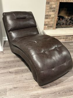 Faux Leather Chaise