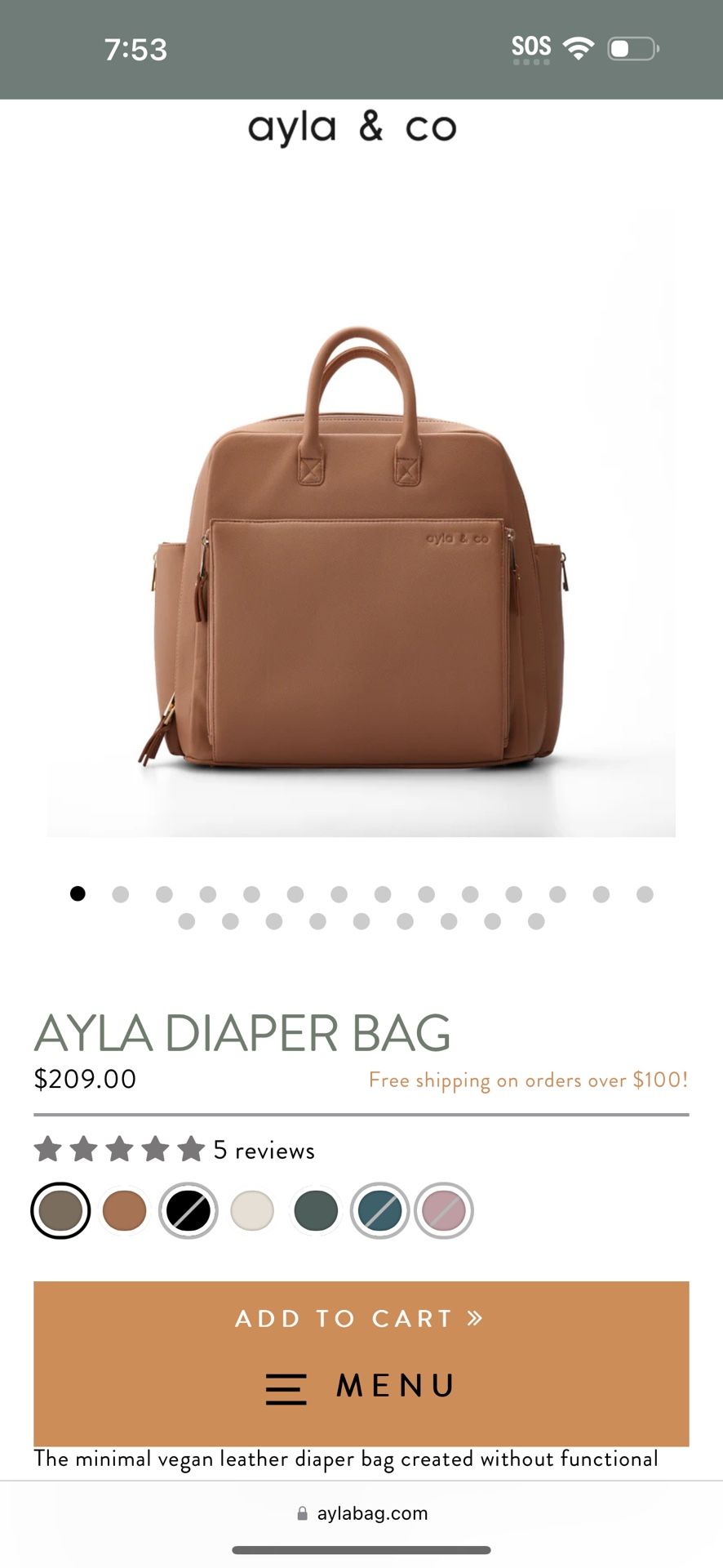 Ayla & Co Diaper Bag