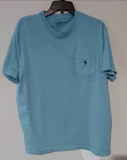 POLO Ralph Lauren Men’s Crewneck T-Shirt Large Light Blue Pony Short Sleeve