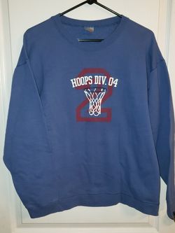 BASKETBALL SWEATSHIRT BLUE SIZE MEDIUM