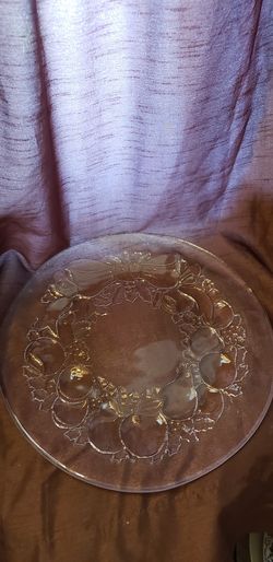 Christmas serving platter, cristal