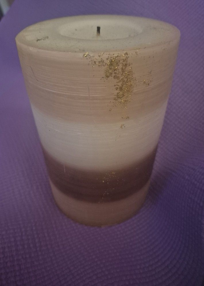 4X6 Inch Pillar Candle, Lit Once, 4 Colors