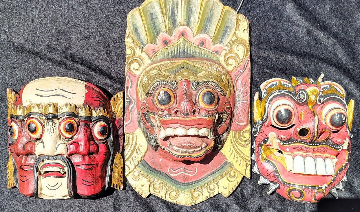Wooden Mask Lot