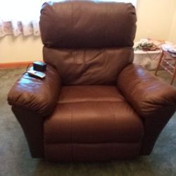 Berkline Leather Recliner with Heat and Massage 