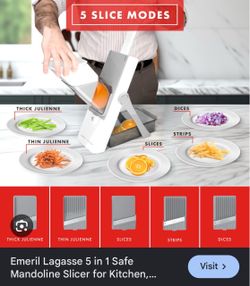 Emeril Lagasse 5 in 1 Safe Mandoline Slicer, Vegetable Chopper