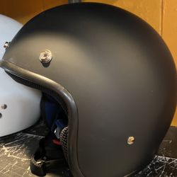 New Flat Black 3/4 Open Face Dot Motorcycle Helmet $75
