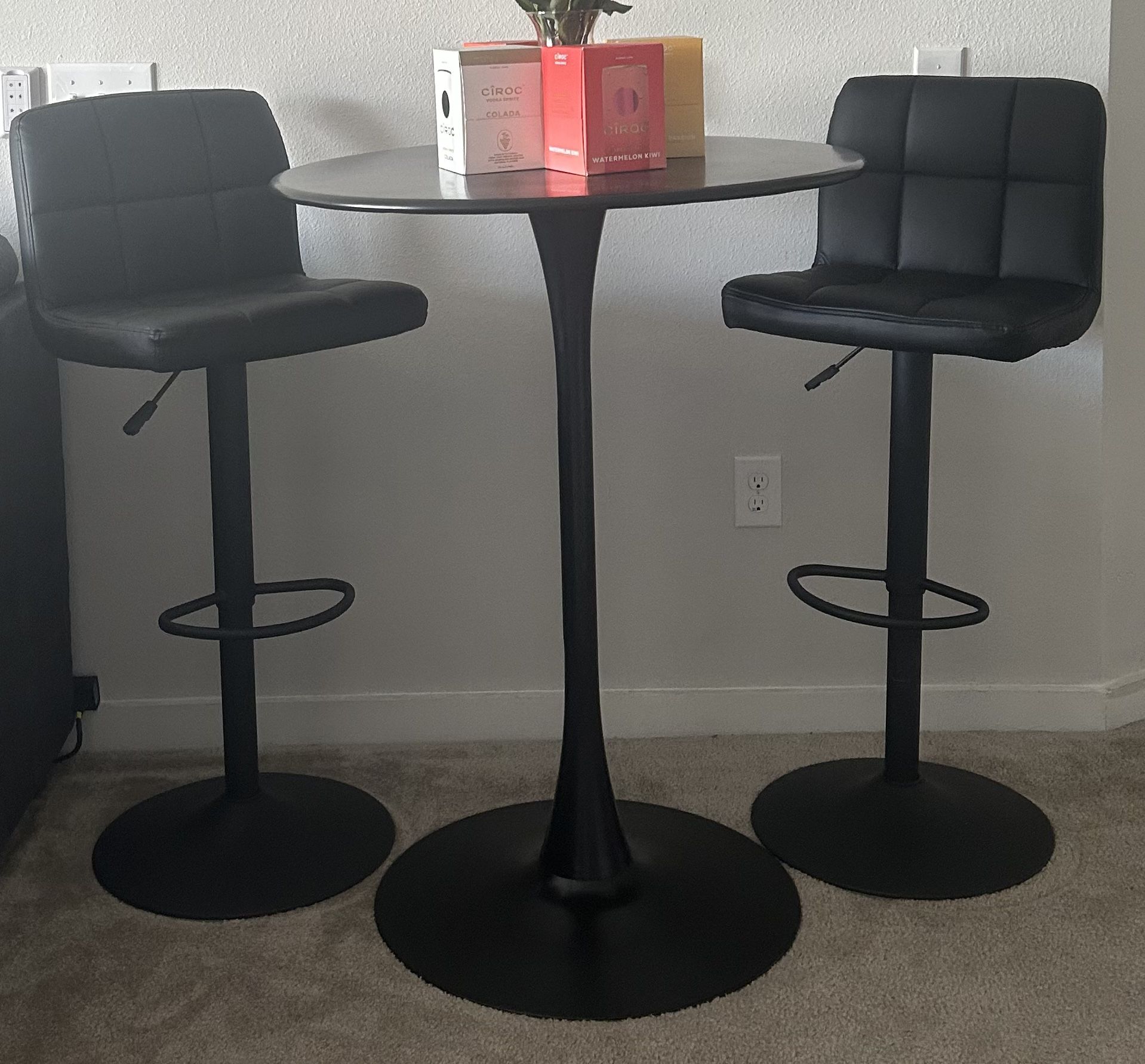 Black Bistro Set
