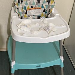 Evenflo Eat and Grow 4-in-1 Convertible High Chair (Prism Triangles), Infant, Toddler